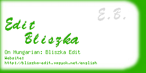 edit bliszka business card